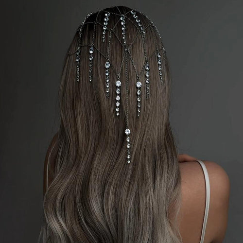 Elegant Bridal Hair Accessory Premium Rhinestone Chain Headband