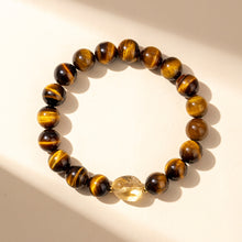 Load image into Gallery viewer, Tiger&#39;s Eye Crystal Bracelet: Stone of Courage &amp; Protection