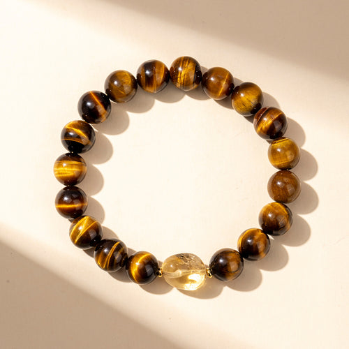 Tiger's Eye Crystal Bracelet: Stone of Courage & Protection