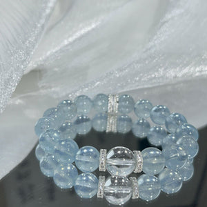 Aquamarine Crystal Bracelet: Stone of Serenity & Courage