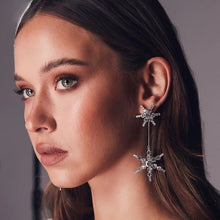 Load image into Gallery viewer, Shiny Crystal Earrings Snow Flakes Style