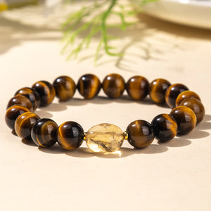 Tiger's Eye Crystal Bracelet: Stone of Courage & Protection
