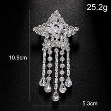 Load image into Gallery viewer, Shiny Crystal Earrings Star Tassels