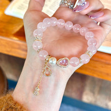 Load image into Gallery viewer, The Rose Quartz Crystal Bracelet: 10mm Natural Stone of Unconditional Love
