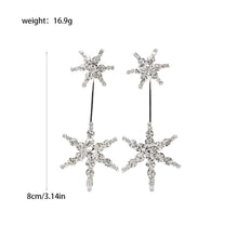 Load image into Gallery viewer, Shiny Crystal Earrings Snow Flakes Style