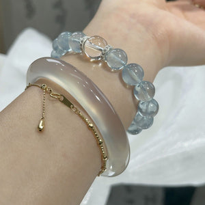 Aquamarine Crystal Bracelet: Stone of Serenity & Courage