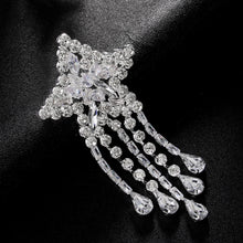 Load image into Gallery viewer, Shiny Crystal Earrings Star Tassels