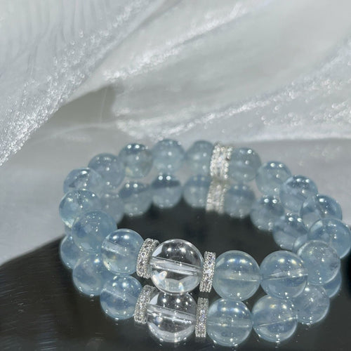 Aquamarine Crystal Bracelet: Stone of Serenity & Courage