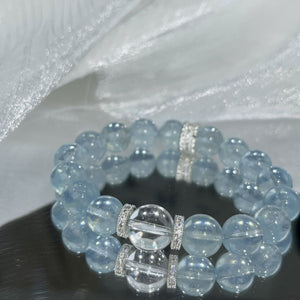Aquamarine Crystal Bracelet: Stone of Serenity & Courage