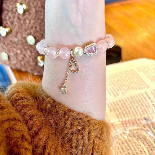 The Rose Quartz Crystal Bracelet: 10mm Natural Stone of Unconditional Love