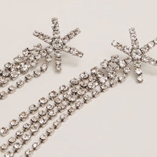 Load image into Gallery viewer, Shiny Crystal Earrings Snow Flakes Tassels