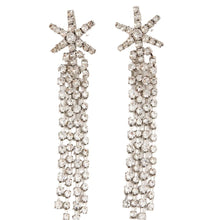 Load image into Gallery viewer, Shiny Crystal Earrings Snow Flakes Tassels
