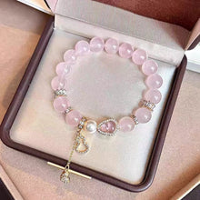Load image into Gallery viewer, The Rose Quartz Crystal Bracelet: 10mm Natural Stone of Unconditional Love