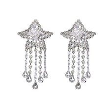 Load image into Gallery viewer, Shiny Crystal Earrings Star Tassels