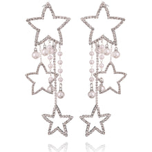 Load image into Gallery viewer, Shiny Crystal Pearls Earrings
