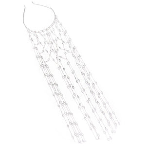 Elegant Bridal Hair Accessory Premium Rhinestone Chain Princess Headband