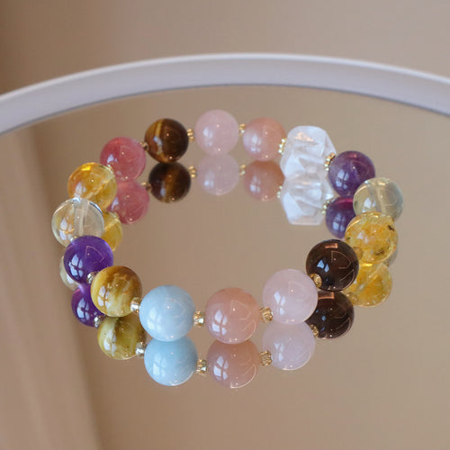 The Masterpiece Collection: Multi-Gemstone Crystal Bracelet for Harmony & Abundance