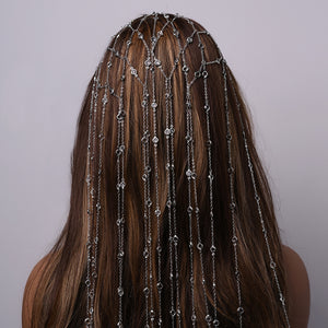 Elegant Bridal Hair Accessory Premium Rhinestone Chain Princess Headband