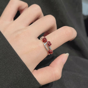 H3LL NO rose ring, female cold, sweet, high-end, light luxury, open index finger ring jewelry Women