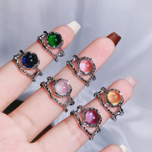 Load image into Gallery viewer, H3LL NO Sweet cool style candy color moonstone fashion open ring Unisex Women