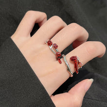 Load image into Gallery viewer, H3LL NO rose ring, female cold, sweet, high-end, light luxury, open index finger ring jewelry Women