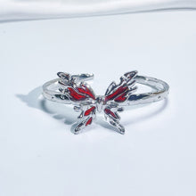 Load image into Gallery viewer, H3LL NO butterfly drop glaze temperament fashion bracelet ring set irregular personality bracelet jewelry Women