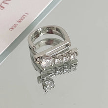 Load image into Gallery viewer, H3LL NO double layered open ring, light luxury, personality, Y2K versatile ring Women