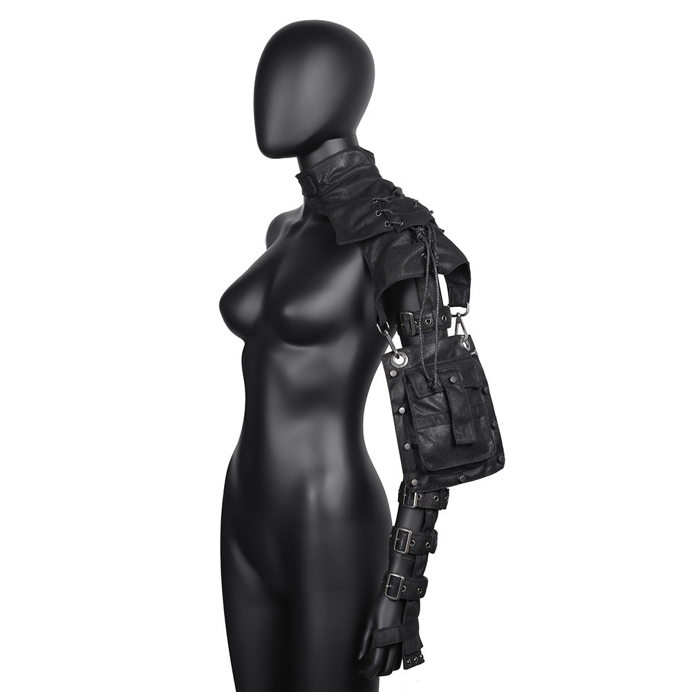 H3LL NO designer steampunk armor rocker unisex shoulder bag