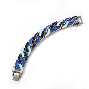 H3LL NO Simple hip-hop men's bracelet color drop oil retro silver geometric alloy jewelry