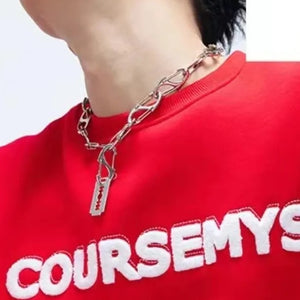 H3LL NO unisex niche designer blade chain necklace women mens fashion jewelry accessory
