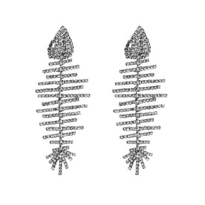 H3LL NO exaggerated style diamond crystals fish womens earrings female jewelry