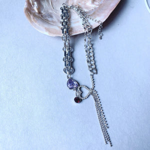 H3LL NO designer's love tassel neck chain chocker clavicle necklace (female)