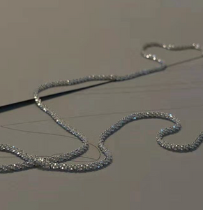 H3LL NO minimal aesthetic silver color necklace & rings set for men and women