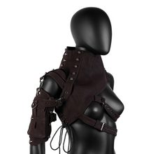 Load image into Gallery viewer, H3LL NO designer Steampunk leather armor shoulder bag unisex women