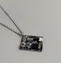 Load image into Gallery viewer, H3LL NO Cyberpunk mechanical style pendant necklace unisex men women