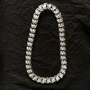 H3LL NO niche design unisex transparent acrylic necklace cuba chain women men fashion jewelry