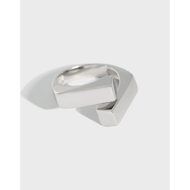 H3LL NO S925 silver unisex adjustable ring trendy style