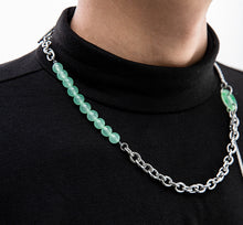 Load image into Gallery viewer, Unisex Designer Geometric Stainless Steel Jade Necklace