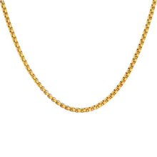 Load image into Gallery viewer, 3mm Men&#39;s Stainless Steel Thick Golden Link Chain Necklace