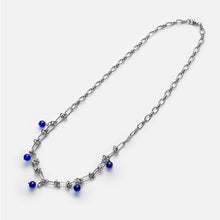 Load image into Gallery viewer, Unisex Klein blue titanium steel silver necklace accessory