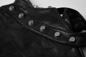 H3LL NO designer Steampunk leather armor shoulder bag man