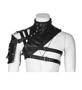 H3LL NO designer Steampunk leather armor shoulder bag man