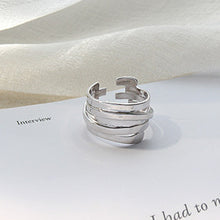 Load image into Gallery viewer, Unisex 100% S925 Sterling Silver Layers Ring
