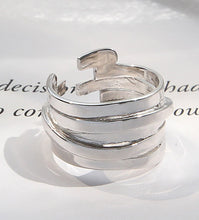 Load image into Gallery viewer, Unisex 100% S925 Sterling Silver Layers Ring