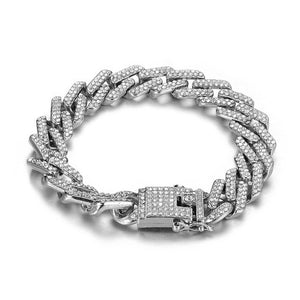 Mens Bling Rhinestone Crystal Chain Bracelet