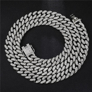 Hip Hop 13MM Miami Cuban Link Chain Necklace Bracelet