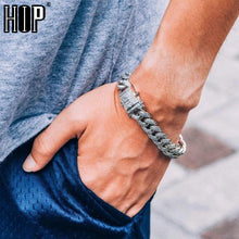 Load image into Gallery viewer, Hip Hop Men&#39;s Crystal Chain Bracelet