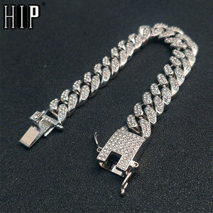 Hip Hop AAA Crystal Men's Bracelet Link Chain Bracelet