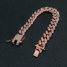 Load image into Gallery viewer, Hip Hop AAA Crystal Men&#39;s Bracelet Link Chain Bracelet