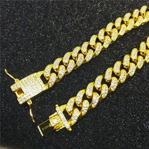 Hip Hop AAA Crystal Men's Bracelet Link Chain Bracelet